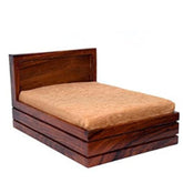 ONIJA  Ladu Gopal Storage Bed, Smallsingle, Rosewood, Polished wood, Brown
